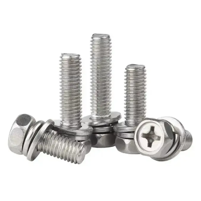 Tornillo de máquina combinado con hueco cruzado hexagonal