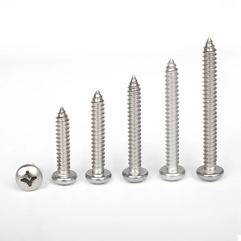 Tornillo autorroscante de cabeza plana DIN 7981 de acero inoxidable