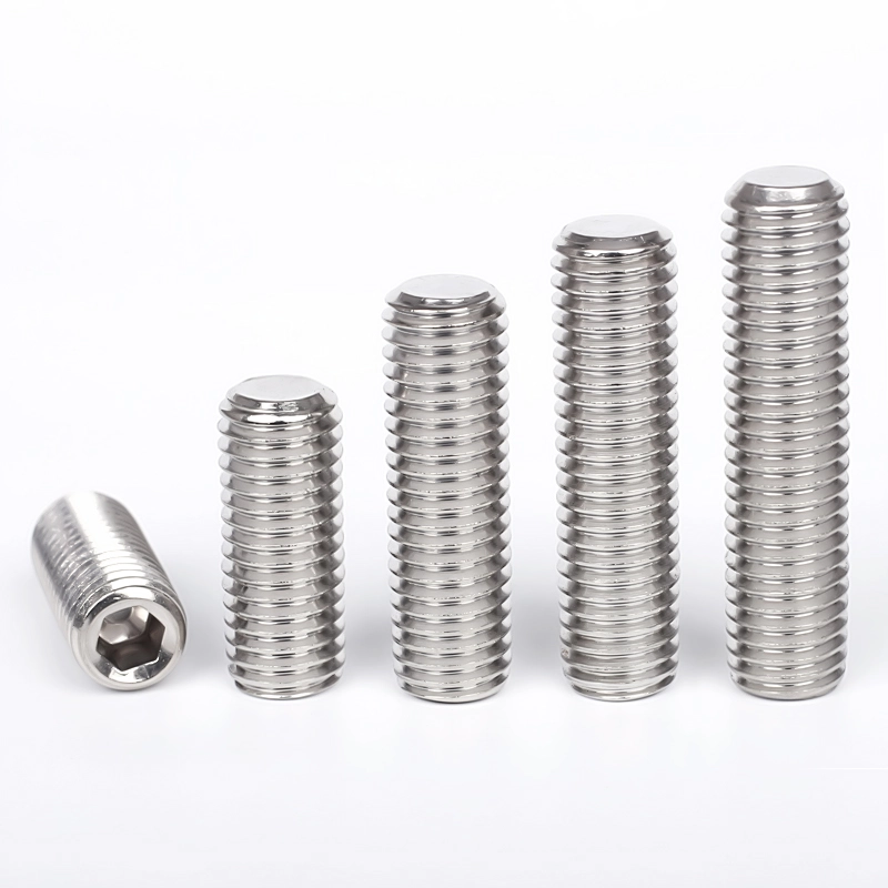 Tornillo de fijación de extremo plano DIN 913 de acero inoxidable
